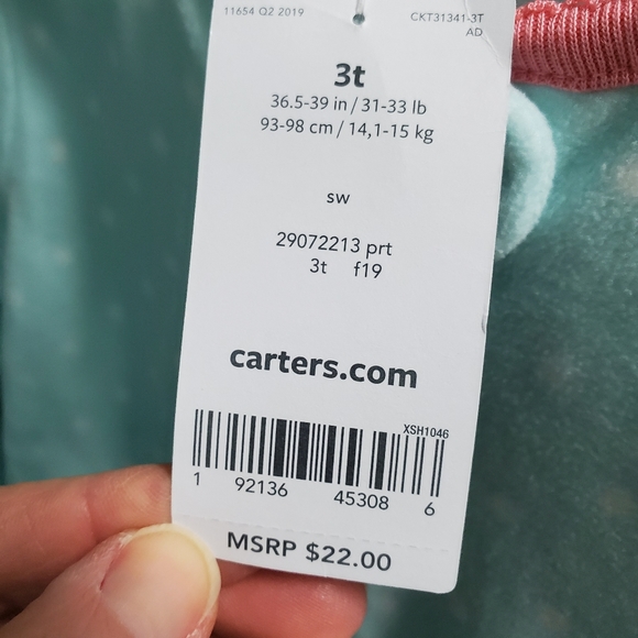 🆕️ Carter's Fleece Footed PJ'S - Picture 5 of 8